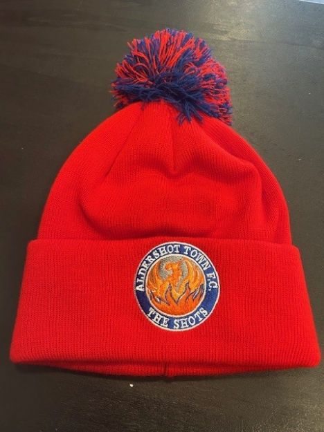 Picture of RED/BLUE BOBBLE HAT 